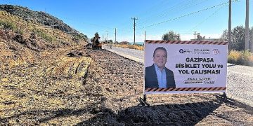 Alanya- Gazipaşa ortasına 13 km’lik yeni bisiklet yolu yapılıyor