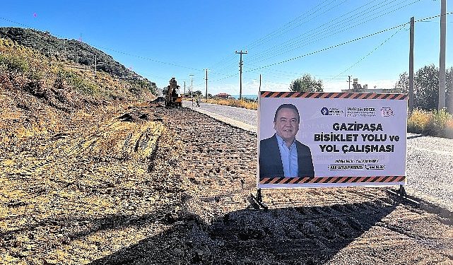 Alanya- Gazipaşa ortasına 13 km’lik yeni bisiklet yolu yapılıyor