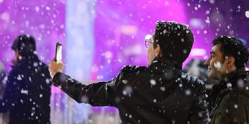 Aydınlılar yeni yıla kar yağışıyla giriyor