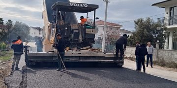Büyükşehirden Bodrum Mumcular’da Sıcak Asfalt Çalışması