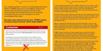 CİMER’e yapılan bir müracaatın basına sızdırıldığı argümanı hakkında açıklama