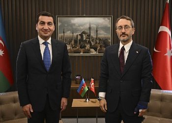 İrtibat Lideri Altun, Azerbaycan Cumhurbaşkanı Yardımcısı Hacıyev ile bir ortaya geldi