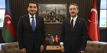 İrtibat Lideri Altun, Azerbaycan Cumhurbaşkanı Yardımcısı Hacıyev ile bir ortaya geldi