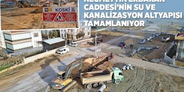 Necmettin Erbakan Caddesi’nin Su ve Kanalizasyon Altyapısı Tamamlanıyor