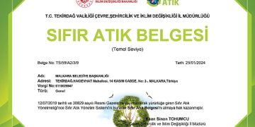 Sıfır atık dokümanını Malkara’ya kazandırdık
