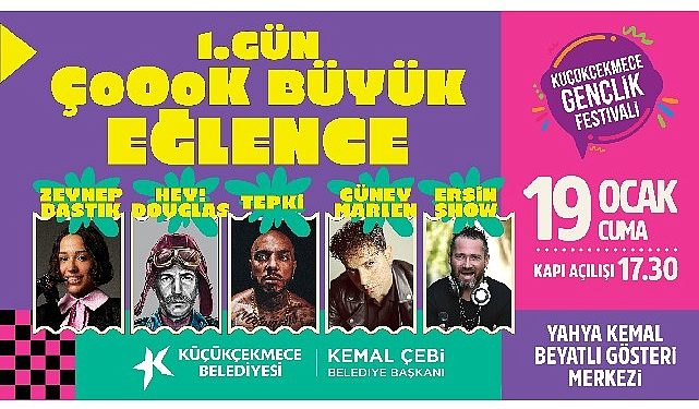Sömestirde cümbüşün rotası değişmiyor : Küçükçekmece belediyesi 3.gençlik şenliği başlıyor