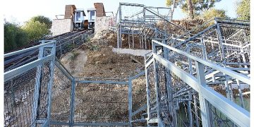 Türkbeleni mesire alanında merdiven üretiminde sona gelindi