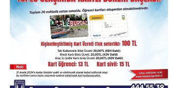 Lüleburgaz’da toplu ulaşımda elektronik kart devri başladı