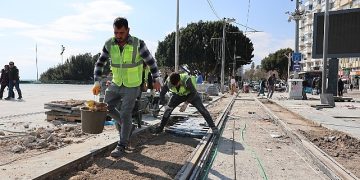 Nostalji tramvay çizgisinde çalışmalar süratle ilerliyor