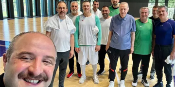 Cumhurbaşkanı Erdoğan basketbol oynadı