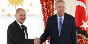 Cumhurbaşkanı Erdoğan, Scholz’u kabul etti